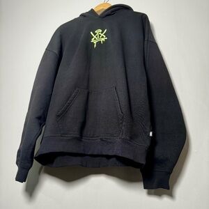 SDMN Black Graphic Cotton Blend Hoodie Sz XXL